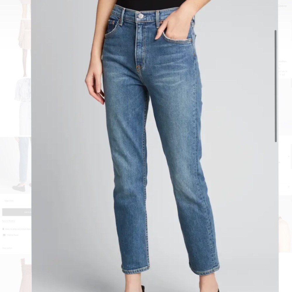 GRLFRND Reed  High Rise Tapered Cropped Jeans